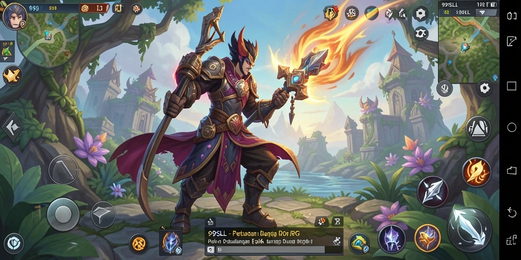Tampilan gameplay menarik dari 99SLL yang menampilkan dunia RPG yang luas.