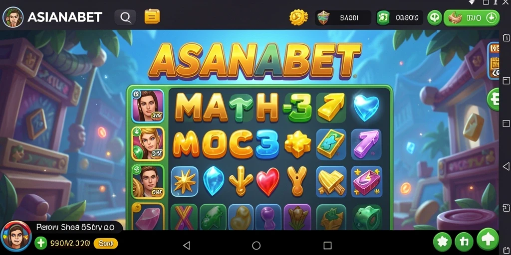 Tampilan gameplay ASIANABET dengan tingkat kesulitan yang bervariasi.