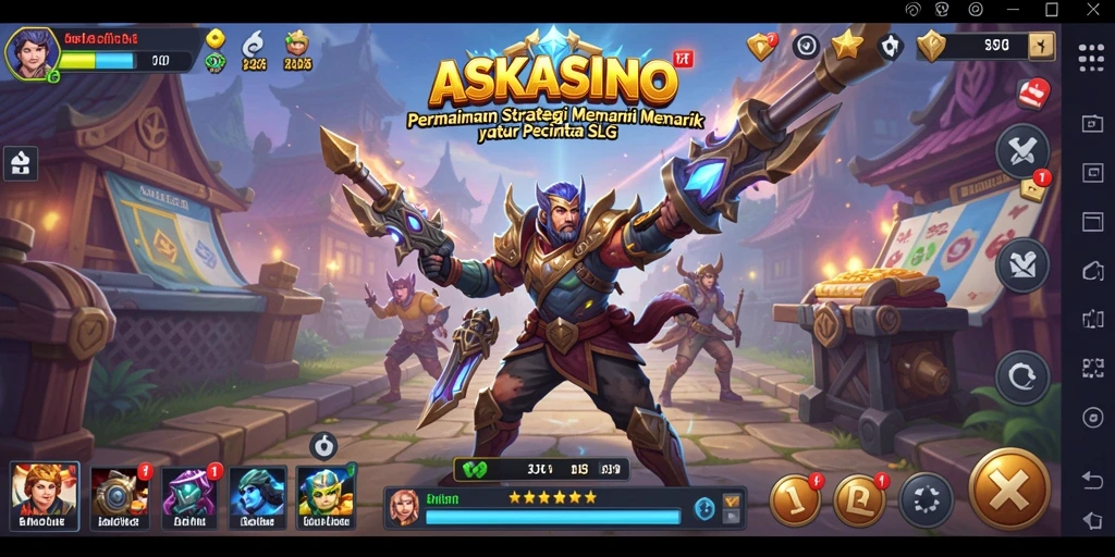 Tampilan gameplay seru di ASKASINO dengan strategi menarik.