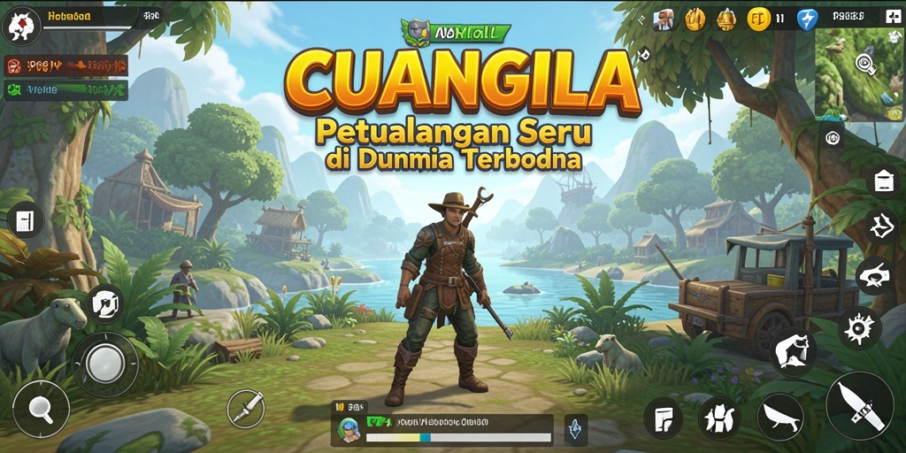 Screenshot gameplay CUANGILA yang menampilkan eksplorasi petualangan.