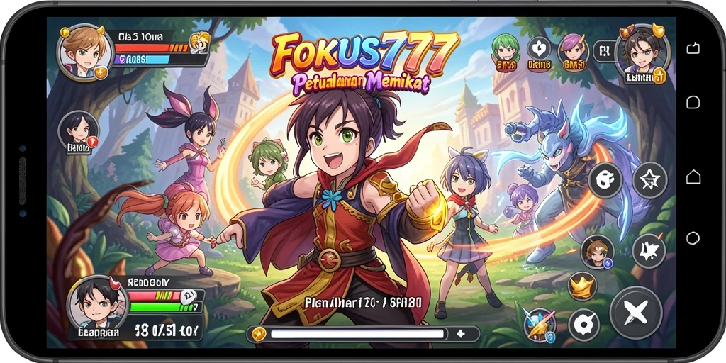 Tampilan gameplay FOKUS777 yang penuh aksi dan karakter menarik.