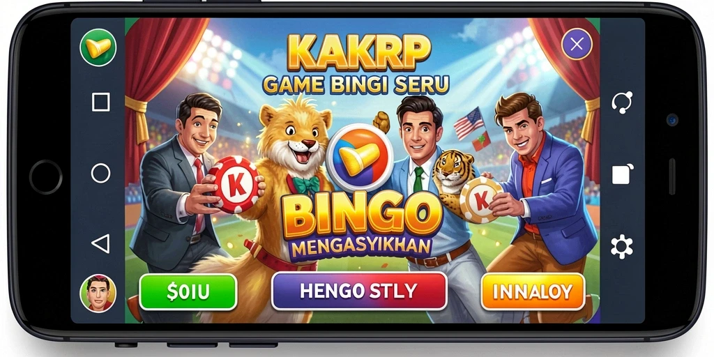 Tampilan gameplay seru KAKRP yang menampilkan kartu Bingo.