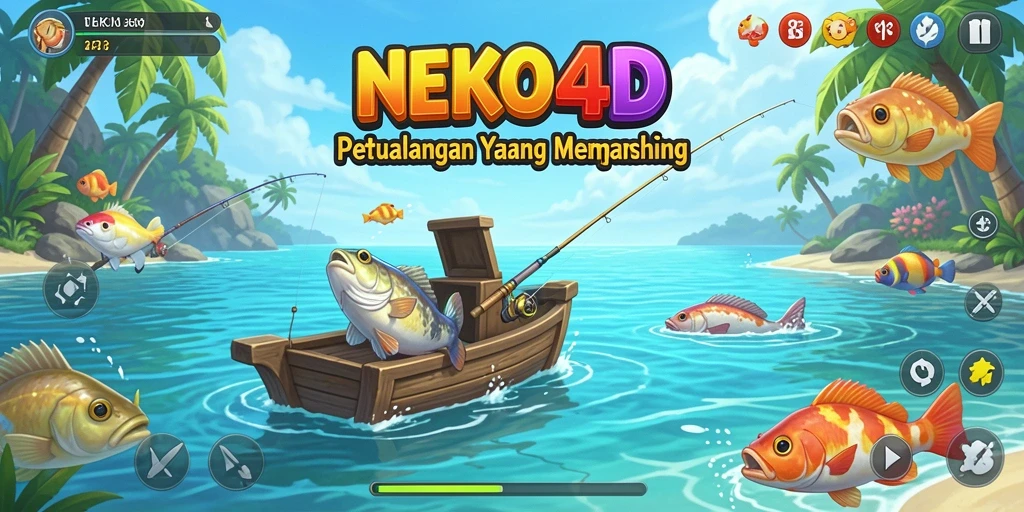 Tampilan gameplay NEKO4D yang menarik saat memancing.