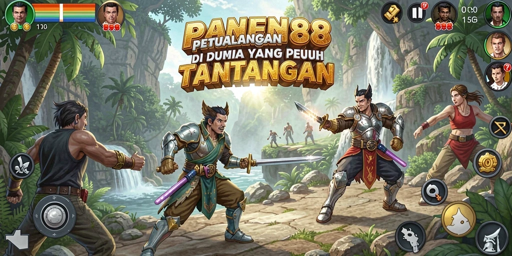 Screenshot gameplay PANEN88 menampilkan petualangan mendebarkan di hutan misterius.