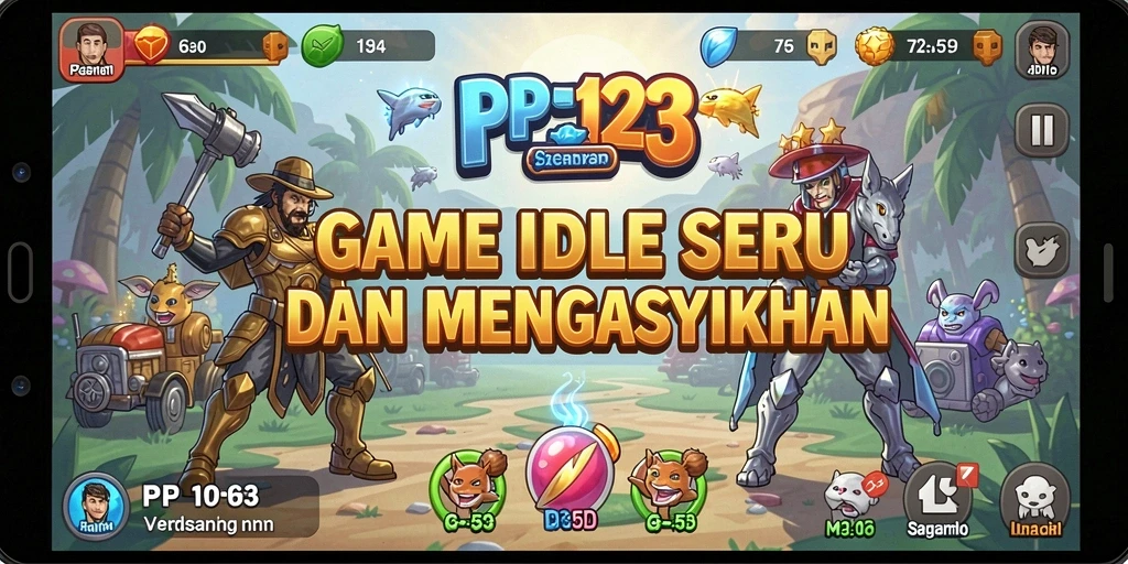 Tampilan screenshot PP123 menampilkan gameplay Idle yang menarik dan interaktif.