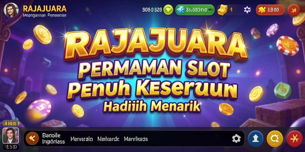 Screenshot gameplay RAJAJUARA menunjukkan putaran slot yang menegangkan.