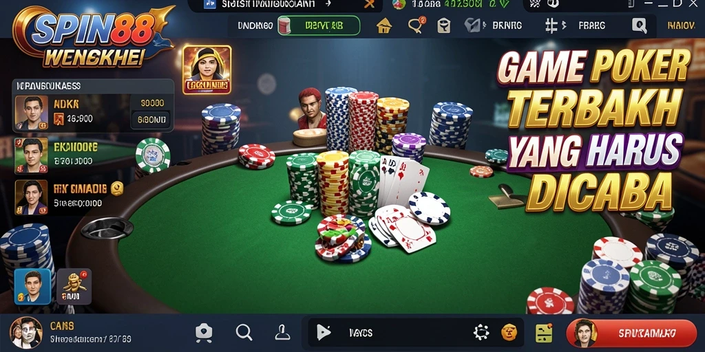 Tampilan menarik dari gameplay Poker di SPIN88 yang penuh strategi.
