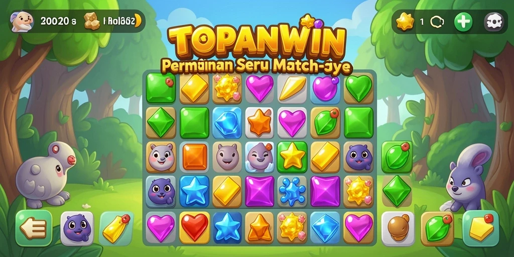 Gambar tampilan gameplay TOPANWIN yang seru dan penuh warna.