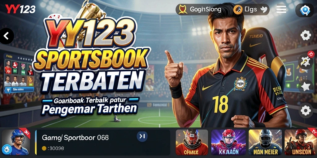 Screenshot gameplay Sportsbook YY123 saat taruhan langsung.